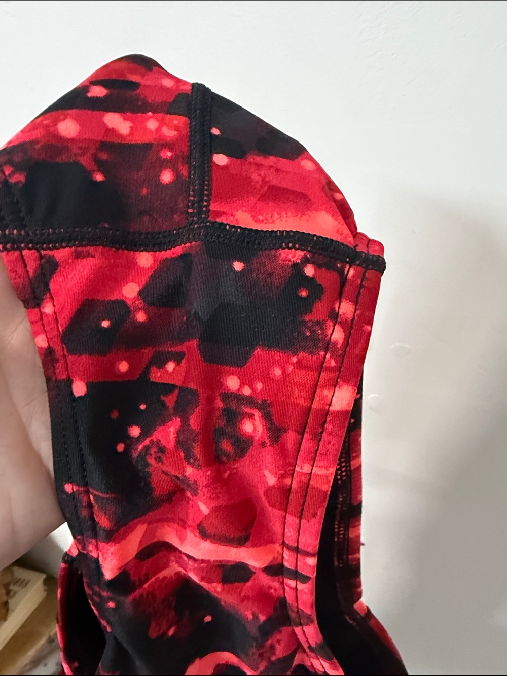 TYR Girls' Red & Black Patterned Cross-Back One-Piece Swimsuit - Picture 2 of 3
